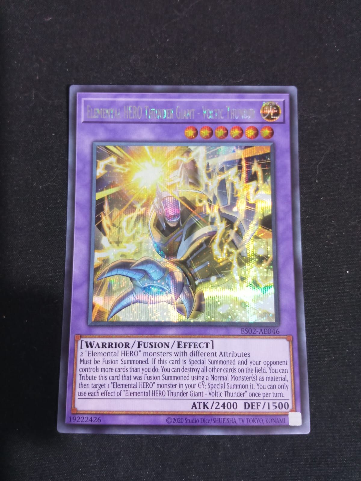 ES02-AE046 Elemental HERO Thunder Giant - Voltic Thunder Secret Rare