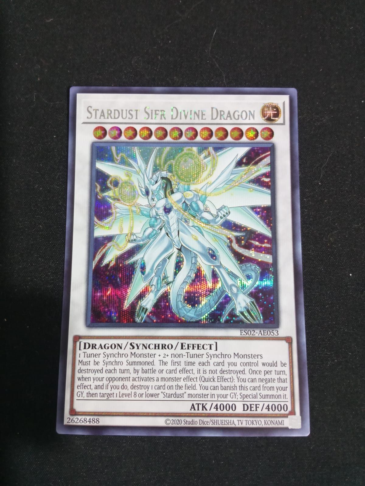 ES02-AE053 Stardust Sifr Divine Dragon Secret Rare