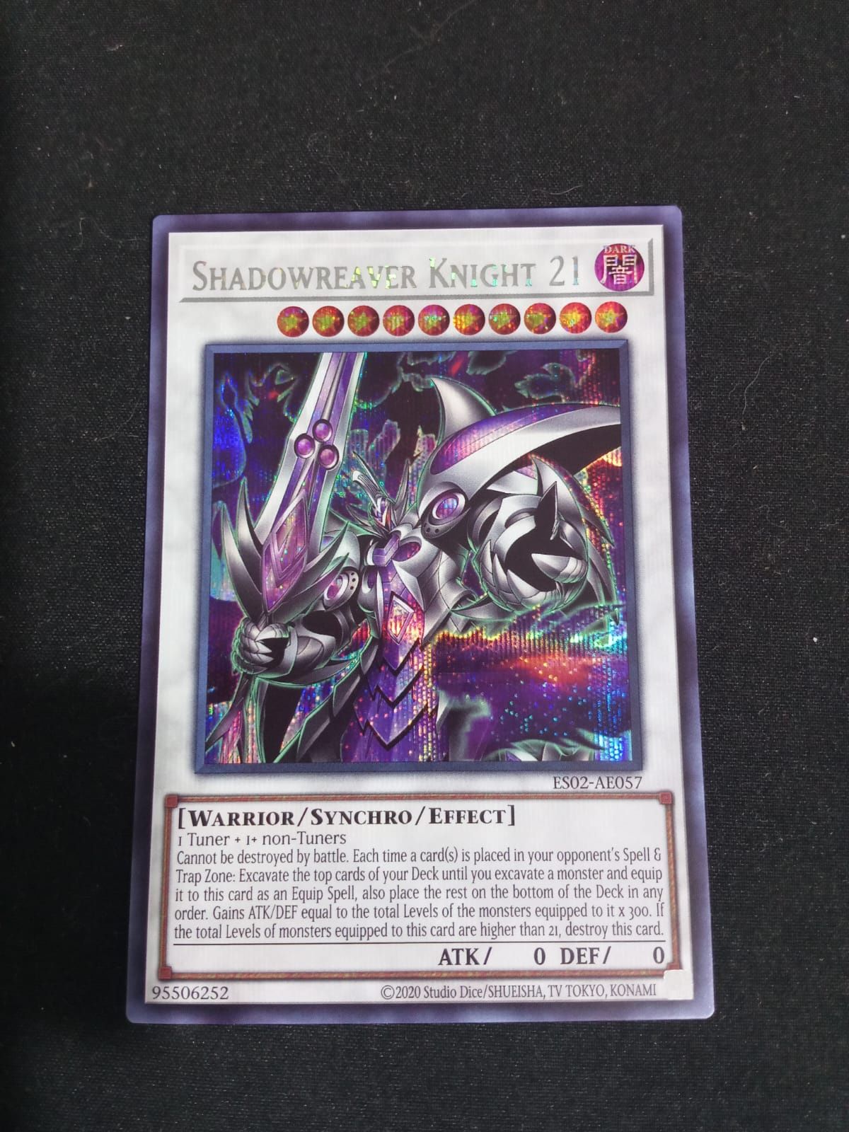 ES02-AE057 Shadowreaver Knight 21 Secret Rare