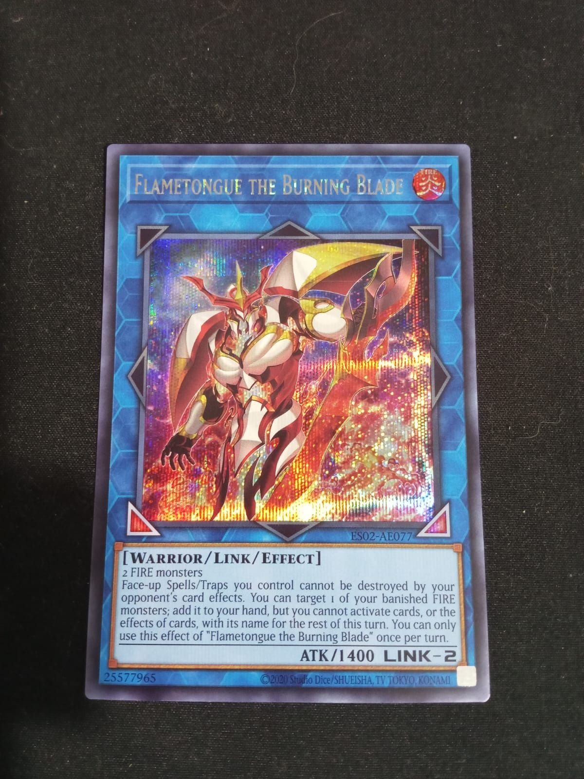 ES02-AE077 Flametongue the Burning Blade Secret Rare