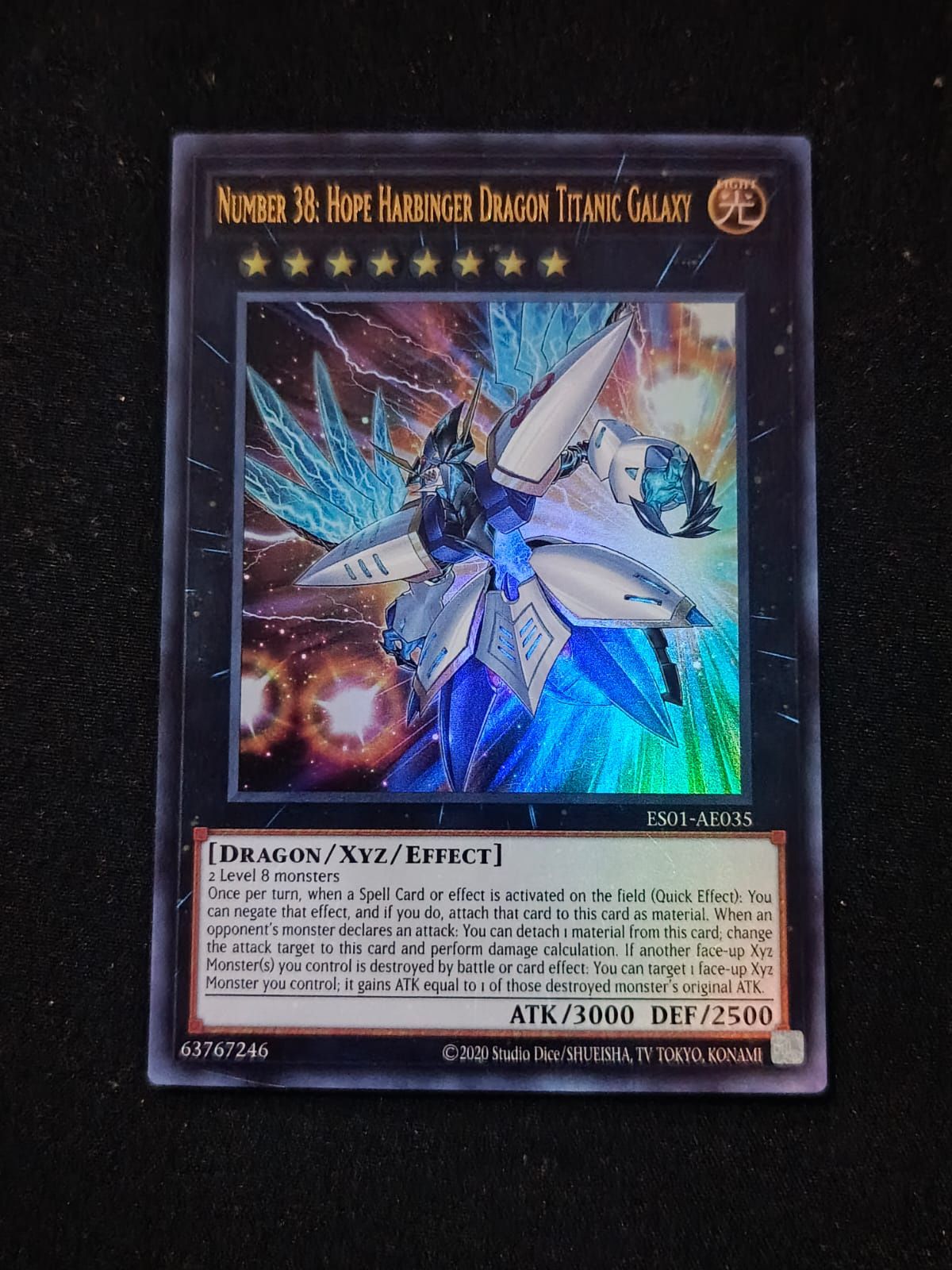 ES01-AE035 Number 38: Hope Harbinger Dragon Titanic Galaxy Ultra Rare