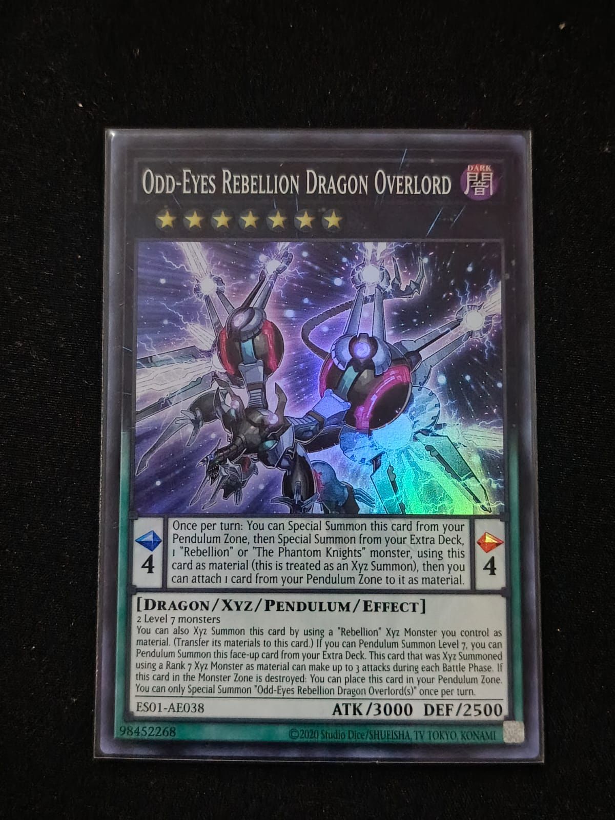 ES01-AE038 Odd-Eyes Rebellion Dragon Overlord Super Rare