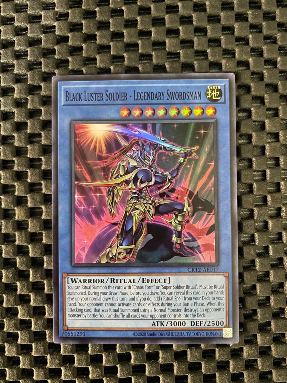 CR12-AE017 Black Luster Soldier - Legendary Swordsman Super Rare