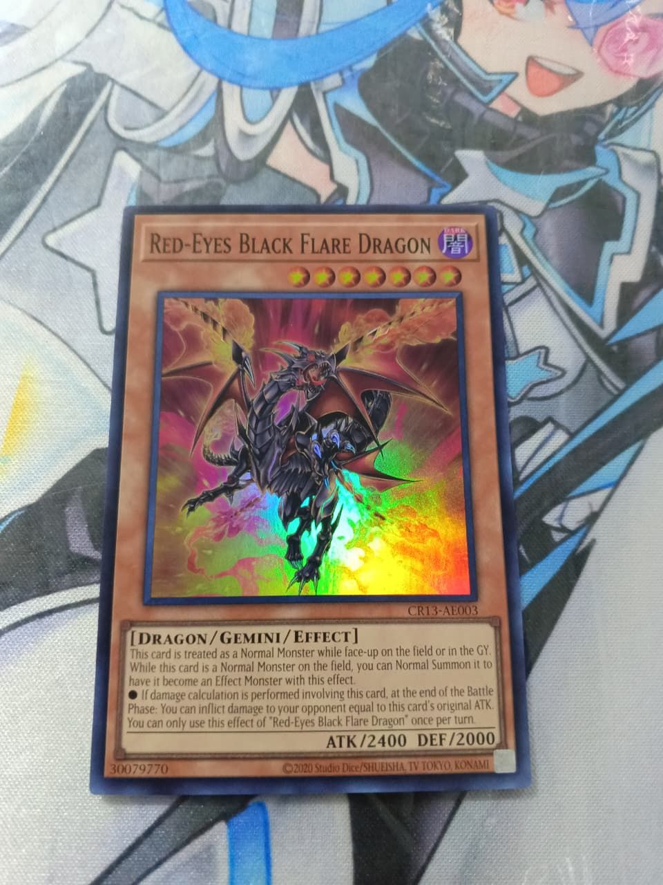 CR13-AE003 Red-Eyes Black Flare Dragon Super Rare
