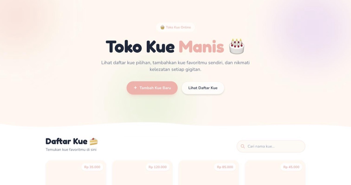 Project sudah live dan bisa diakses publik lewat subdomain