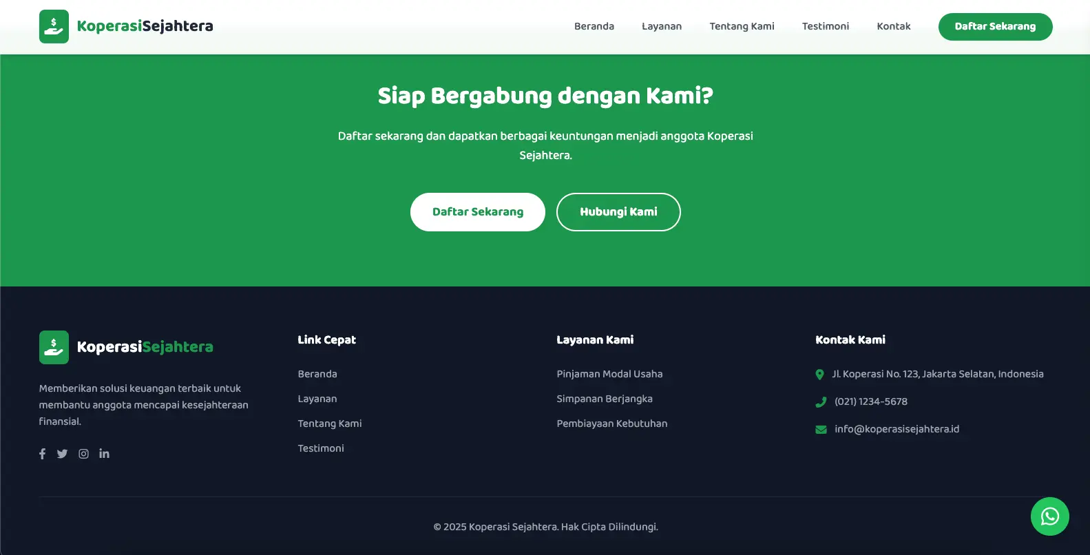 Landing Page